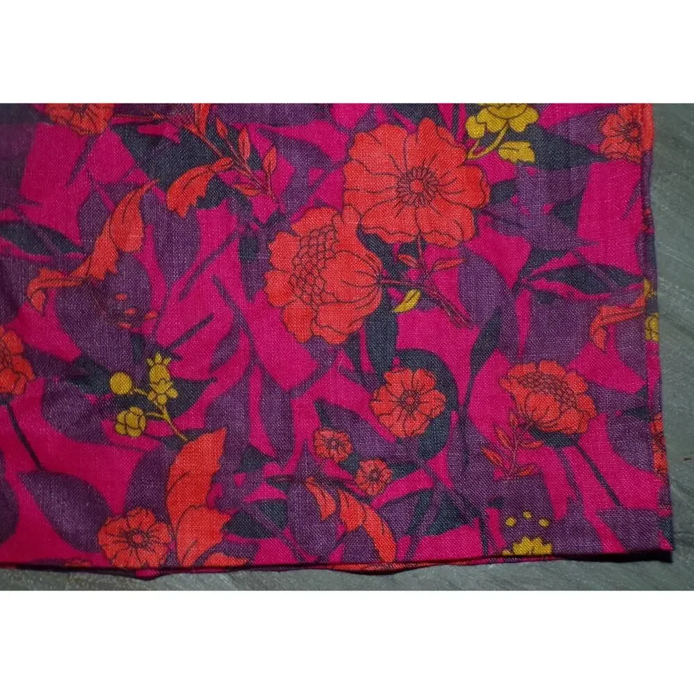 Vtg‎ Spiegel 4U Nwt Floral Linen Skirt 12 x 22